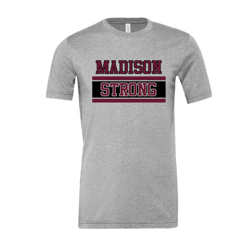 The Madison Strong Stripes | Athletic Heather Tee