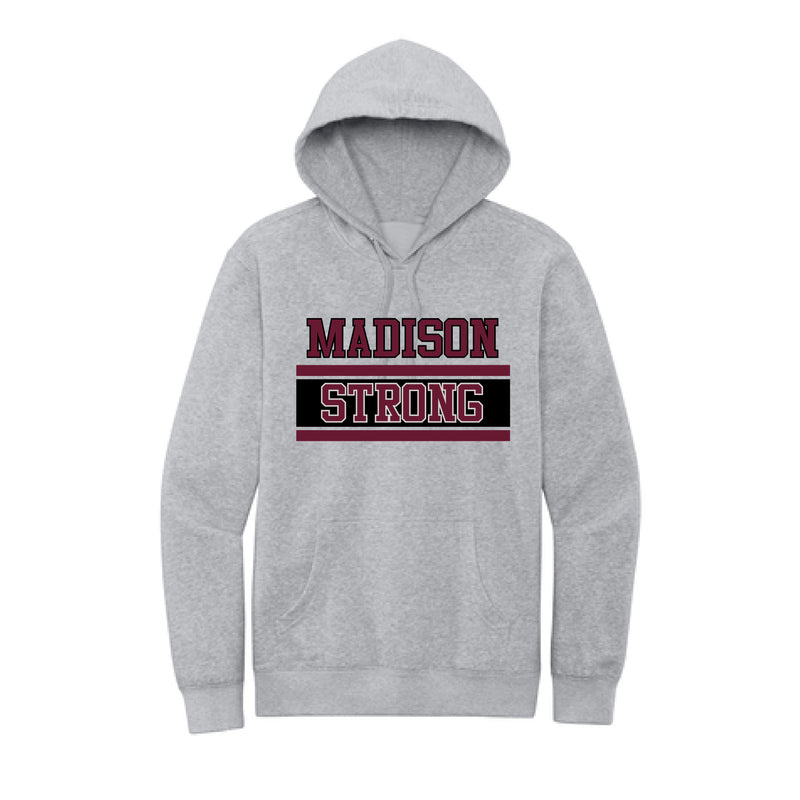 The Madison Strong Stripes | Light Heather Grey Hoodie