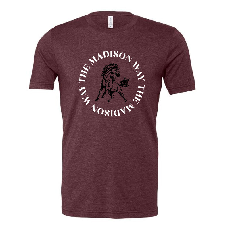 The Madison Way Circle | Heather Maroon Tee