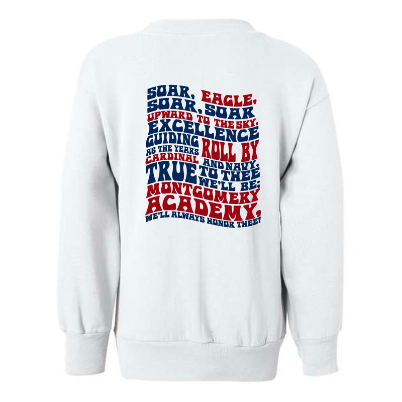 The MA Fight Song | White Youth Crewneck Sweatshirt