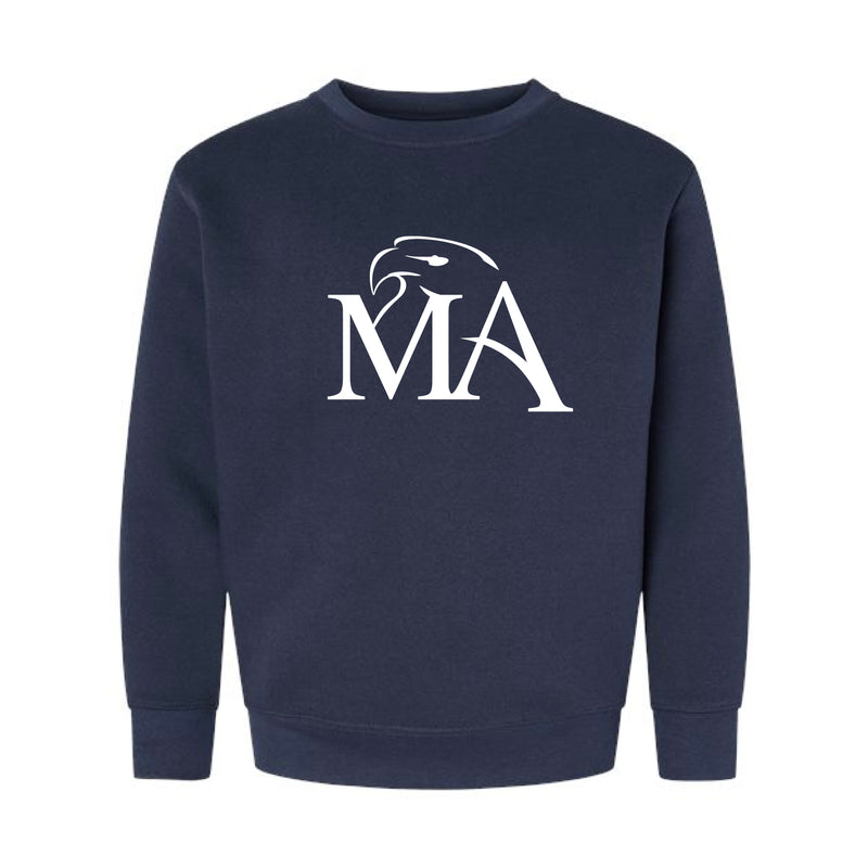 The MA Logo | Navy Youth Crewneck