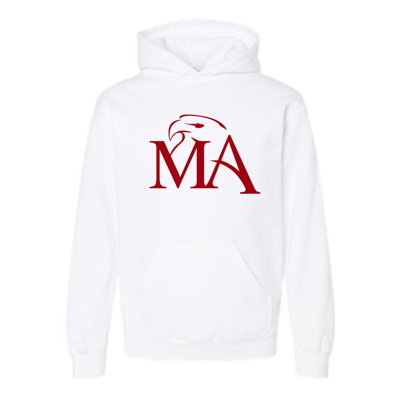 The MA Logo | White Oversized Youth Hooded Sweatshirt