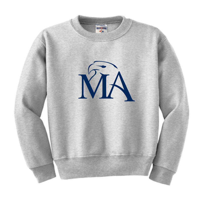 The MA Logo | Ash Youth Crewneck