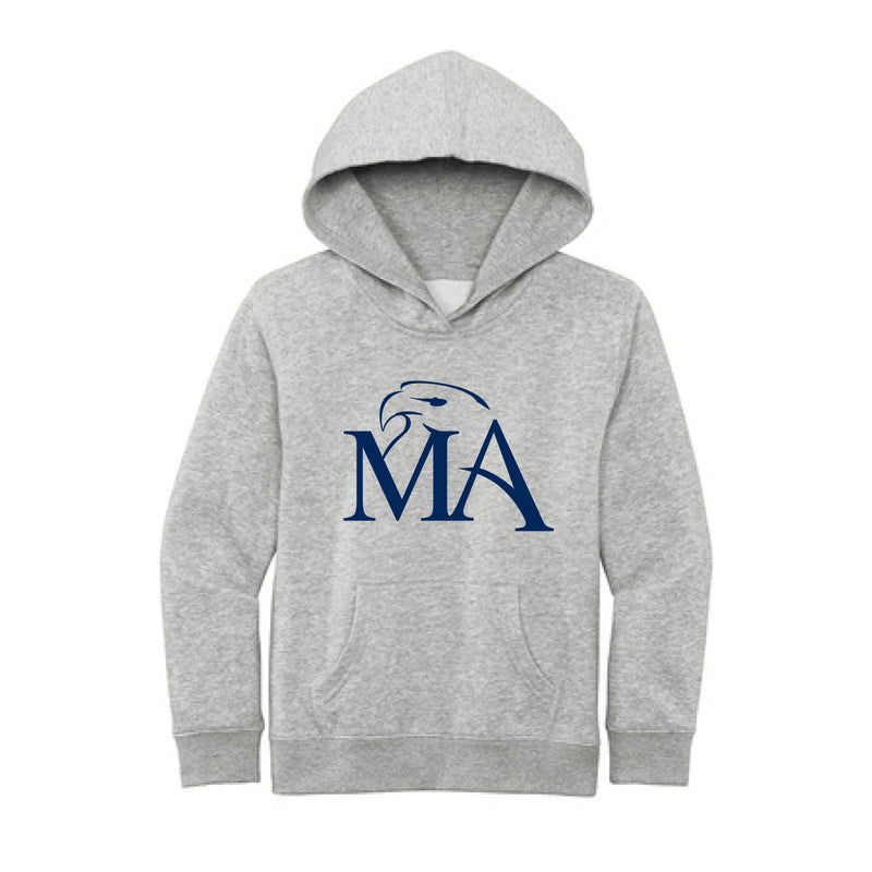 The MA Logo | Light Heather Grey Youth Hoodie