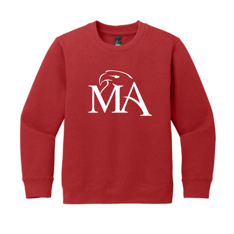 The MA Logo | Classic Red Youth Crewneck