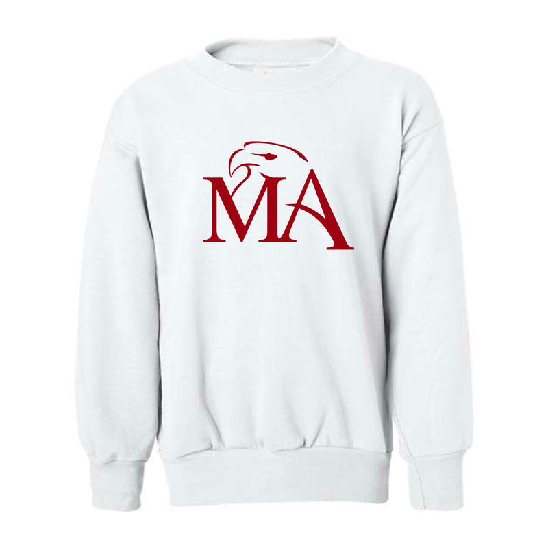 The MA Logo | White Youth Crewneck