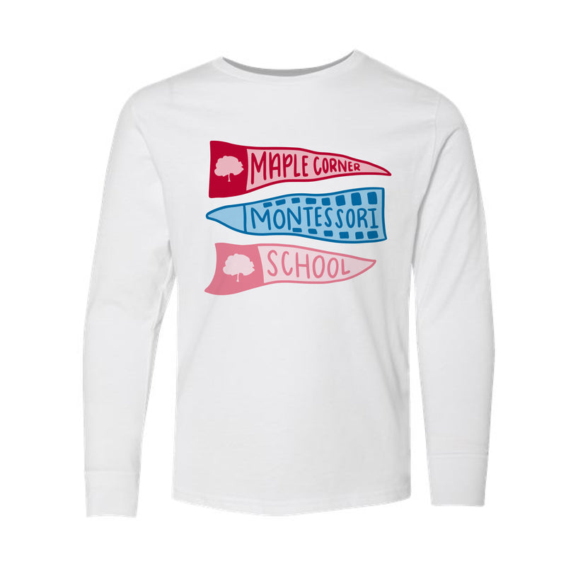 The Maple Corner Flags | Youth White Long Sleeve