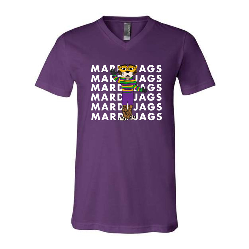 The Mardi Gras Repeat | Adult Team Purple V-Neck Tee