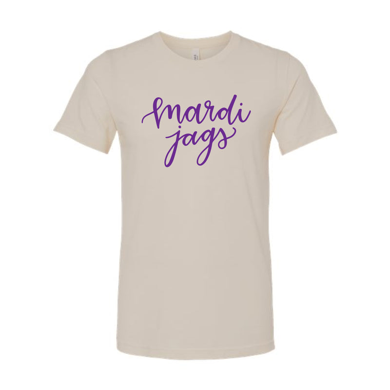 The Mardi Gras Script | Adult Heather Dust Tee