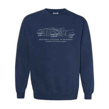 The MCOB Building | True Navy Crewneck Sweatshirt