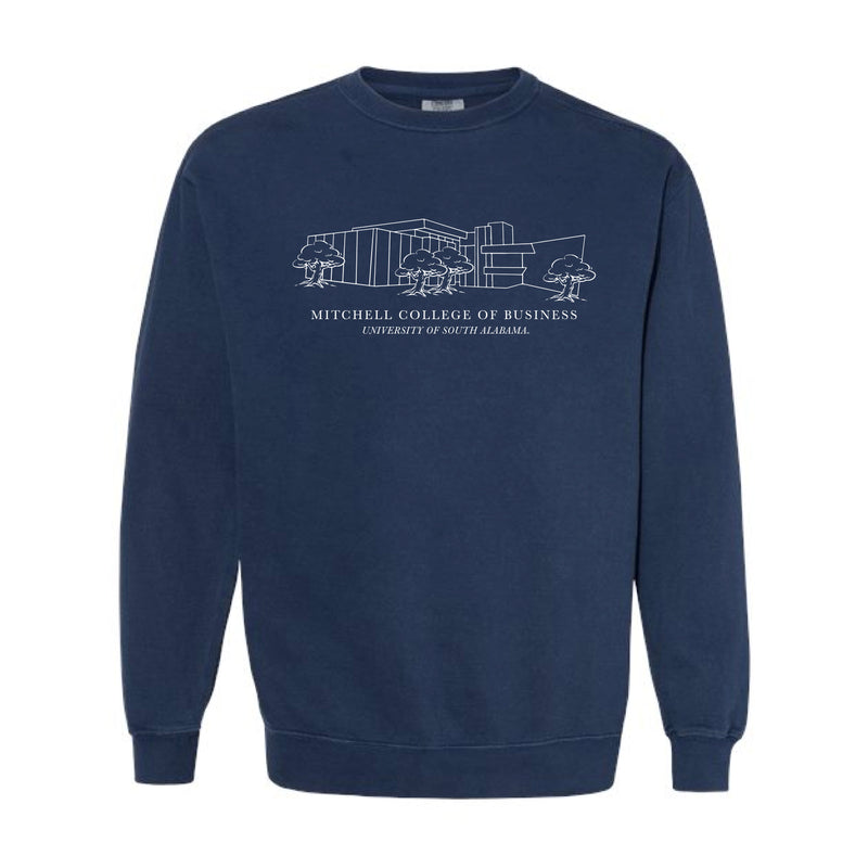 The MCOB Building | True Navy Crewneck Sweatshirt