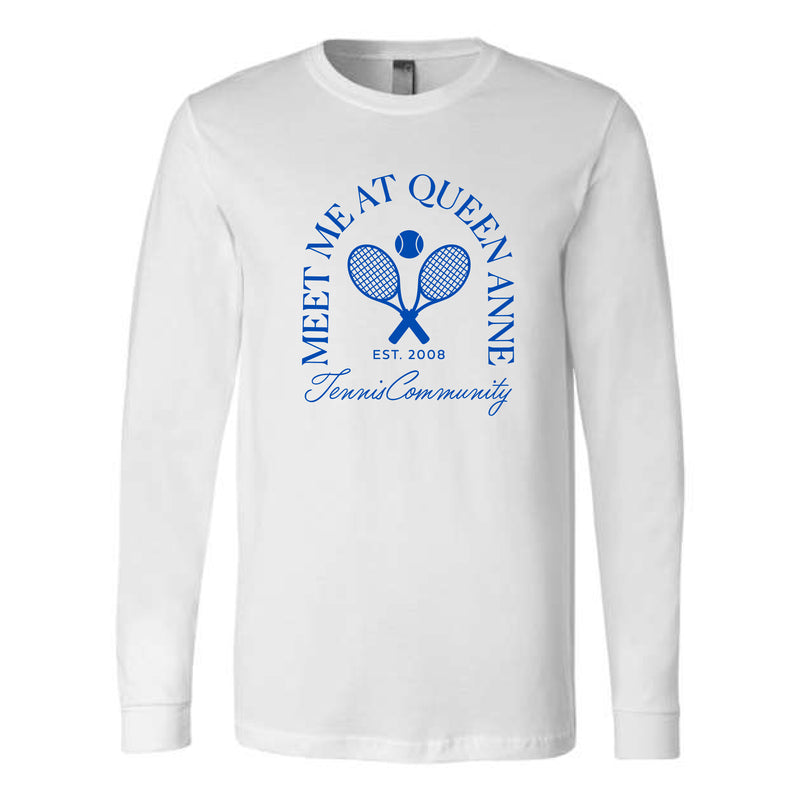 The Meet Me at Queen Anne | White Long Sleeve Tee