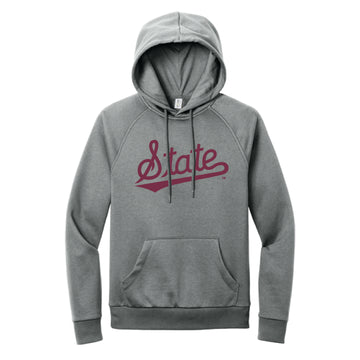 The State Baseball Script | Aluminum Grey Heather Hoodie