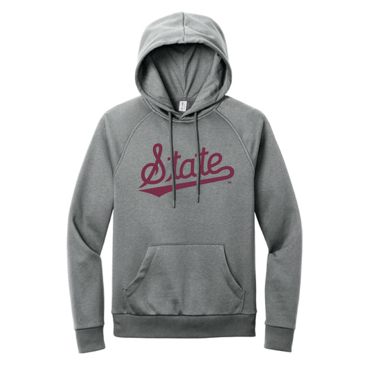 The State Baseball Script | Aluminum Grey Heather Hoodie