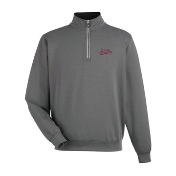 The State Baseball Script | Dark Shadow Grey 1/4 Zip