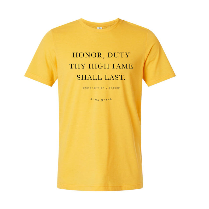 The Missouri Alma Mater | Heather Gold Tee