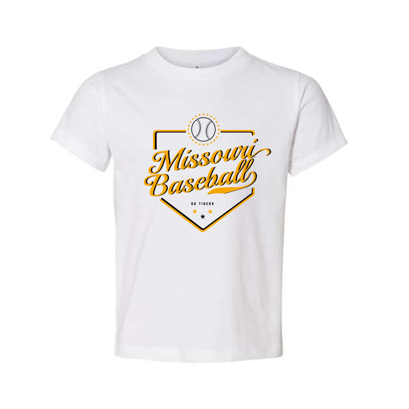 The Missouri Baseball Plate | Toddler White Tee