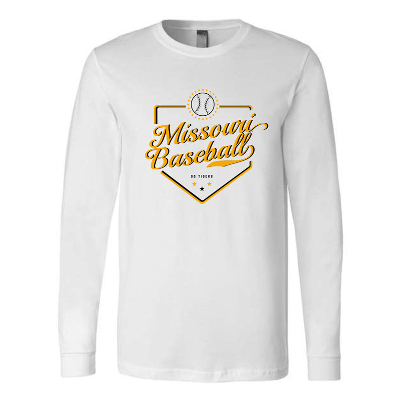 The Missouri Baseball Plate | Adult White Long Sleeve