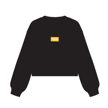 The Becca Boxy Crewneck Missouri Tigers Woven Label | Black