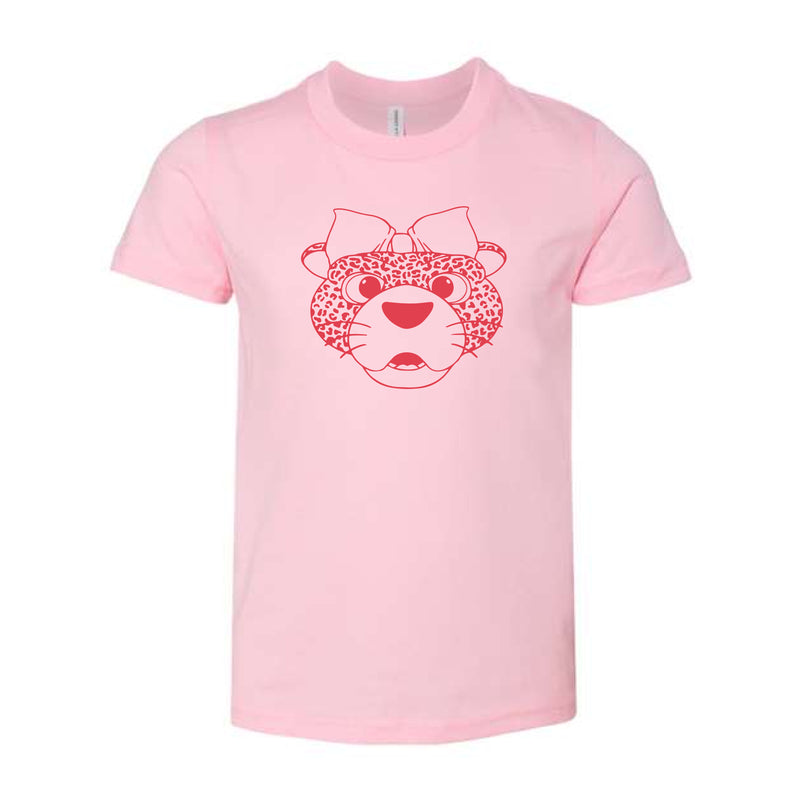 The Miss Pawla Outline Head | Youth Pink Tee