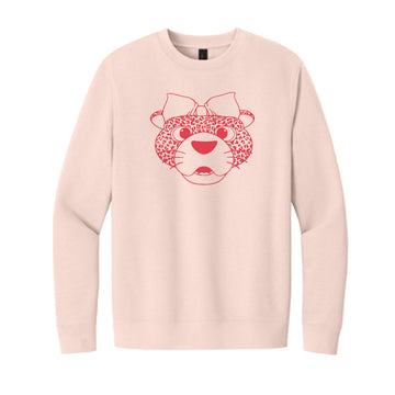 The Miss Pawla Outline Head | Adult Rosewater Pink Sweatshirt
