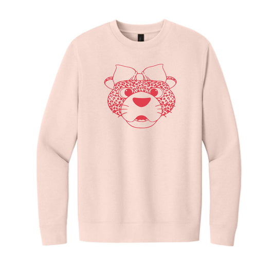 The Miss Pawla Outline Head | Adult Rosewater Pink Sweatshirt