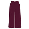 The Ava Airy Pants Hail State Woven Label | Deep Maroon
