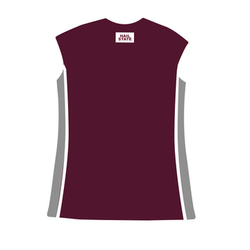 The Campbell Cap Sleeve Dress Hail State Woven Label | Youth Deep Maroon