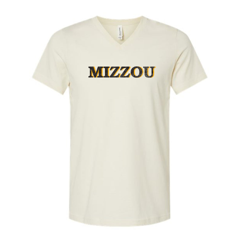 The Mizzou Block | Natural V-Neck Tee