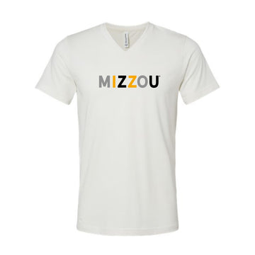 The Mizzou Multi | Vintage White V-Neck Tee