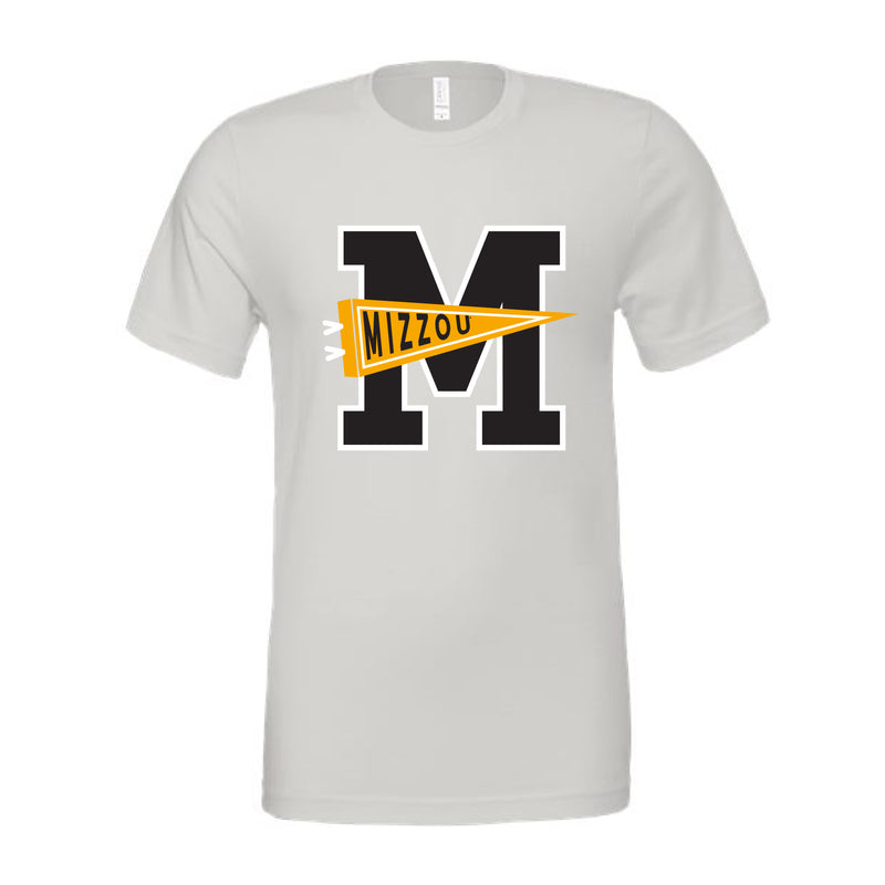 The Mizzou Pennant | Silver Tee