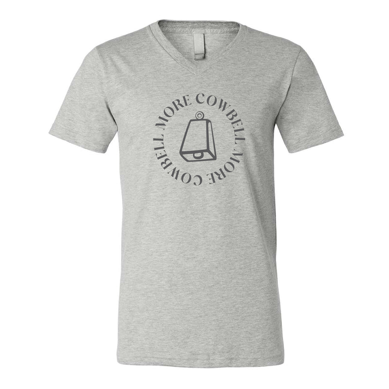 The More Cowbell Curve | Athletic Heather V-Neck Tee