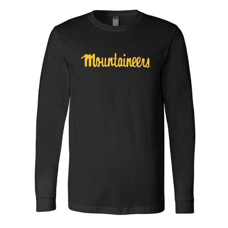 The Mountaineers Script Logo | Black Long Sleeve