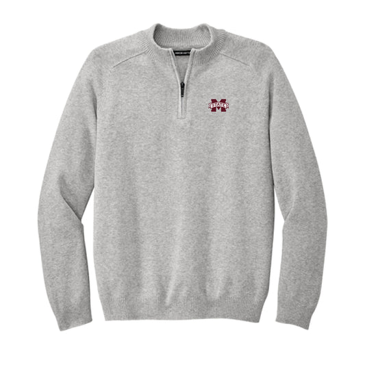 The M State Logo | Gusty Grey Heather 1/4 Zip