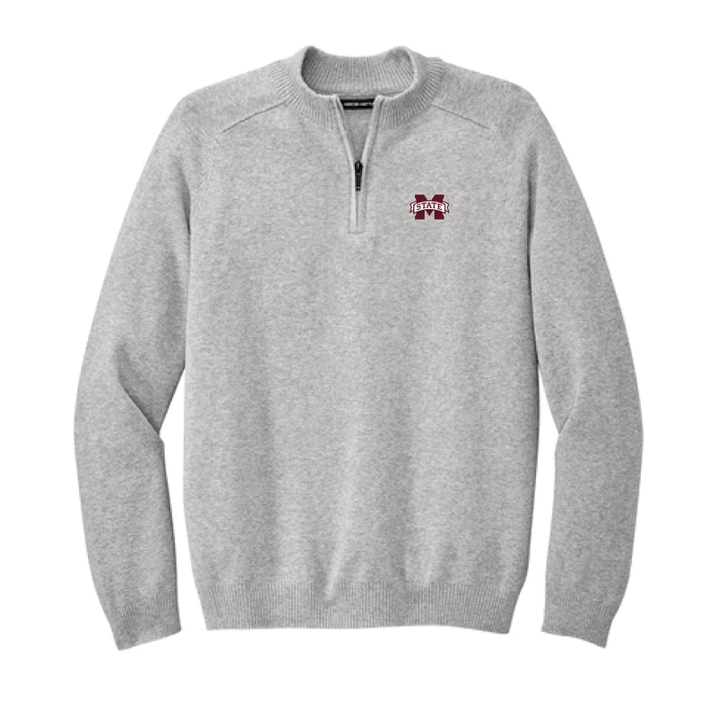 The M State Logo | Gusty Grey Heather 1/4 Zip