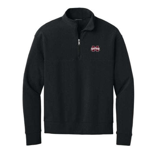The M State Logo | Deep Black 1/4 Zip