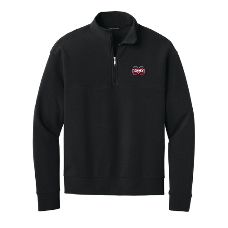 The M State Logo | Deep Black 1/4 Zip