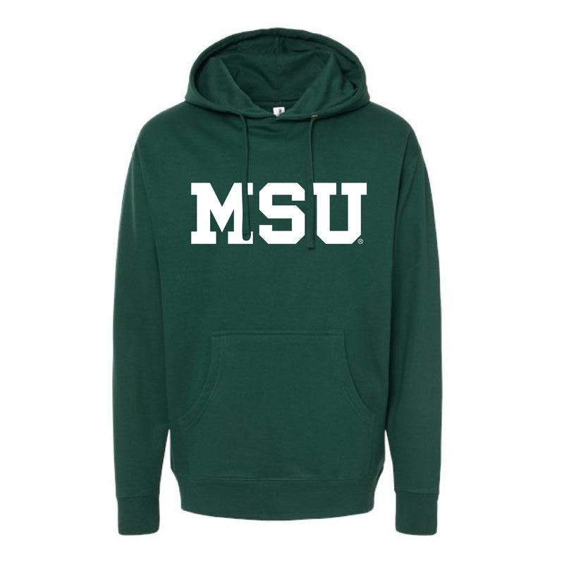 The MSU Block Logo | Forest Green Hoodie