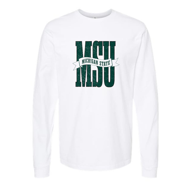 The MSU Banner | White Long Sleeve