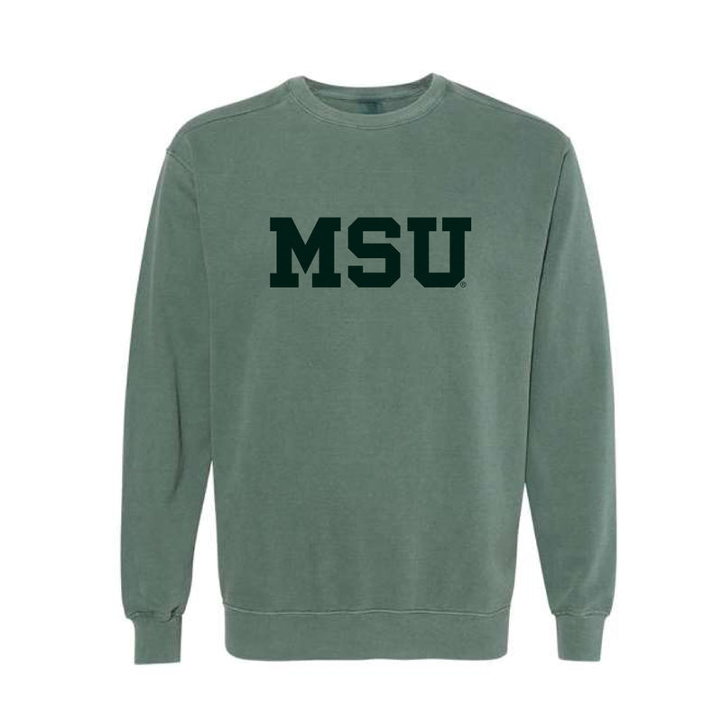 The MSU Block Logo | Blue Spruce Sweatshirt