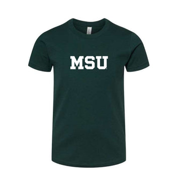 The MSU Block Logo | Youth Forest Tee
