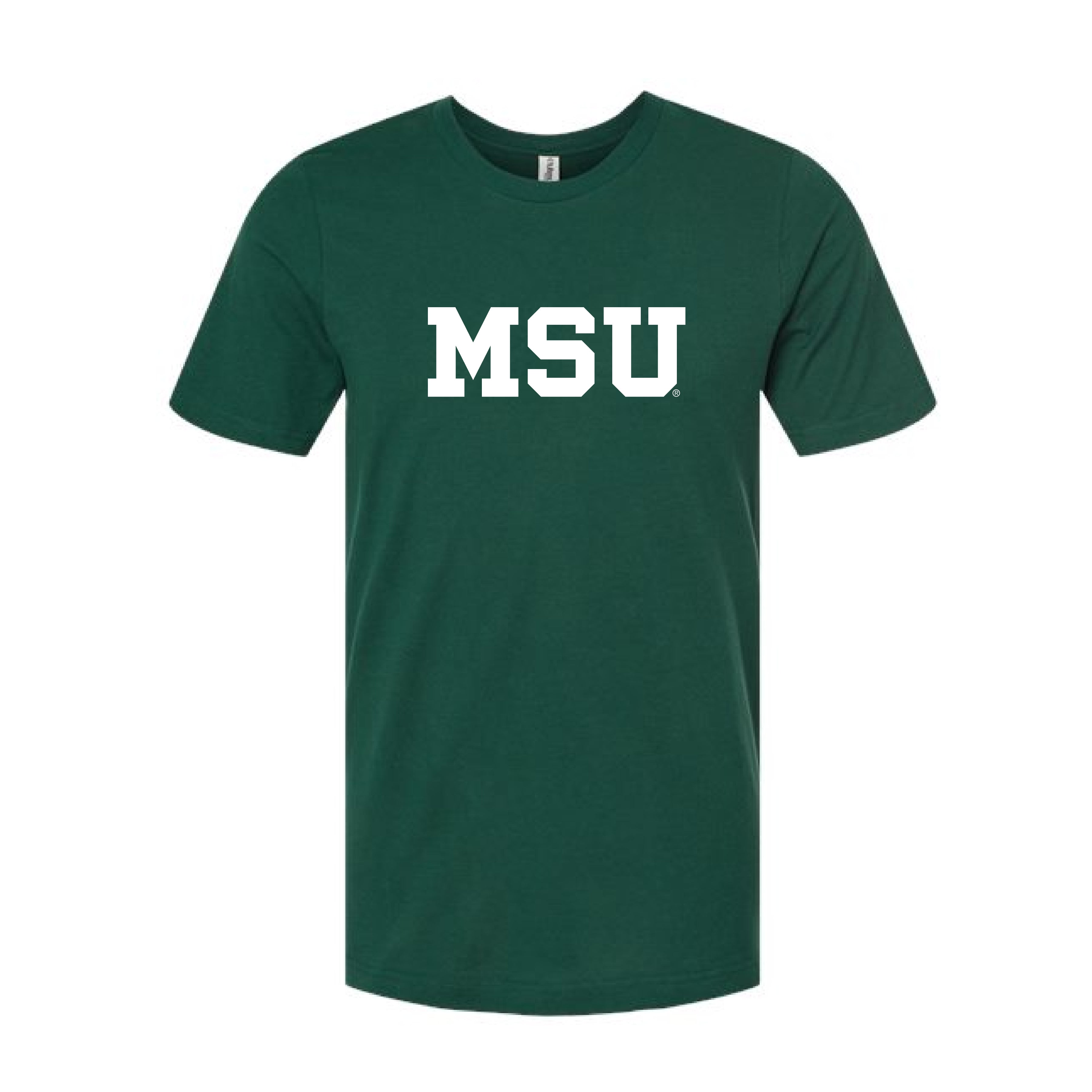 The MSU Block Logo | Forest Tee – Scarlet & Gold