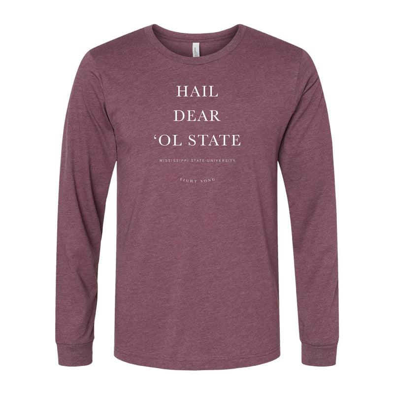 The MSU Fight Song | Heather Maroon Long Sleeve