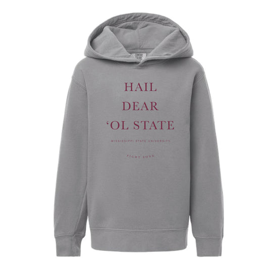 The MSU Fight Song | Youth Grey Hooded Sweatshirt