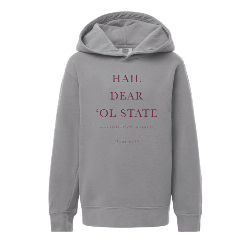 The MSU Fight Song | Youth Grey Hooded Sweatshirt