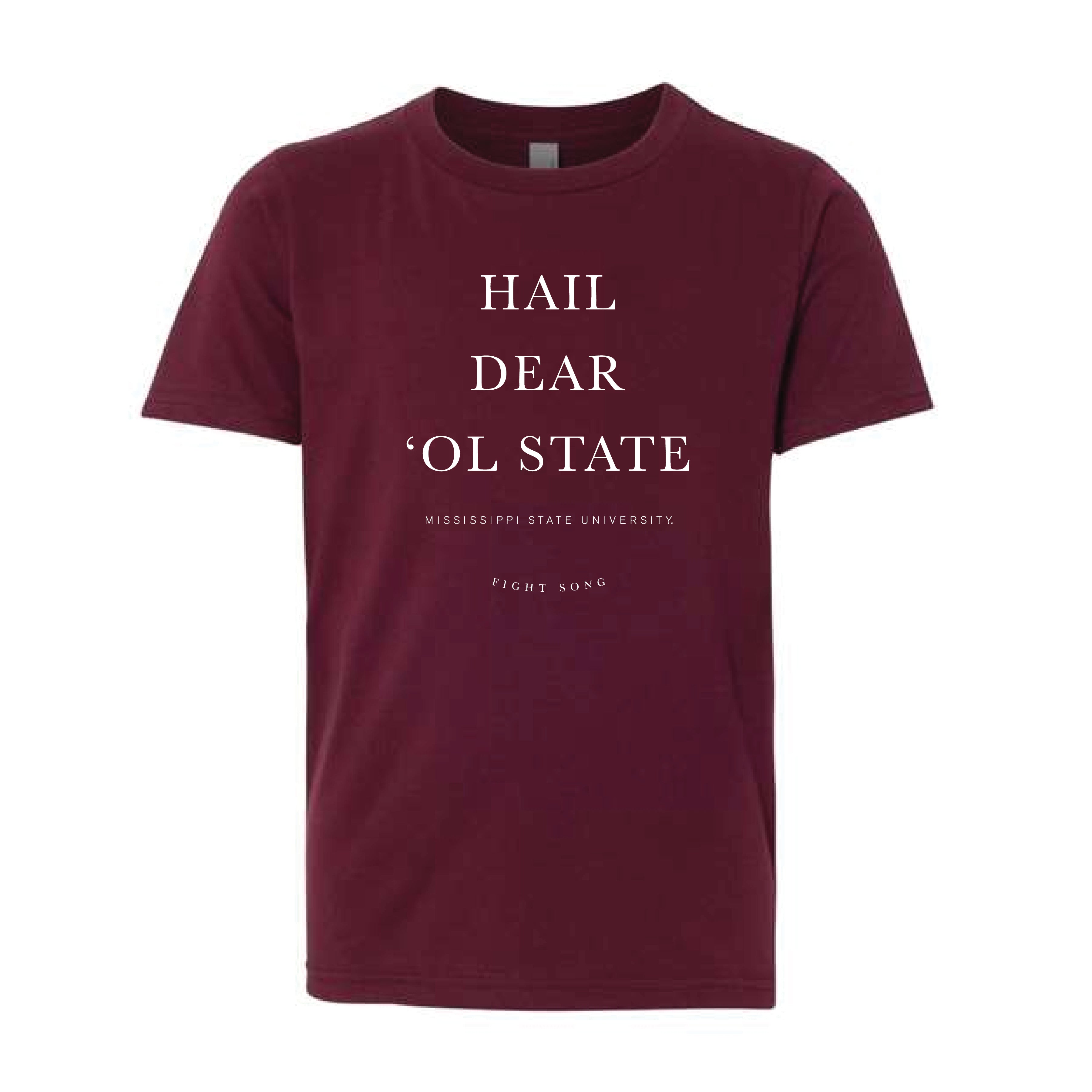 The Msu Fight Song Youth Maroon Tee Scarlet Gold