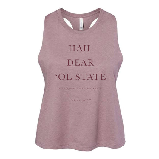The MSU Fight Song | Heathered Orchid Racerback Tank