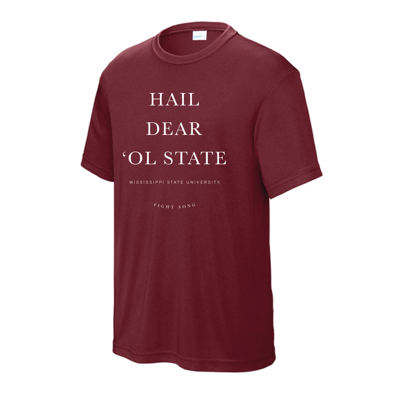The MSU Fight Song | Youth Maroon Performance Tee