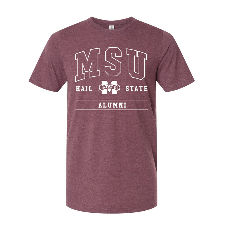 The MSU Hail State Alumni | Heather Maroon Tee