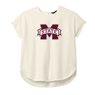 The M State Logo | Ivory Chiffon Crepe Blouse